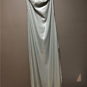 Chic Silver Maxi Dress